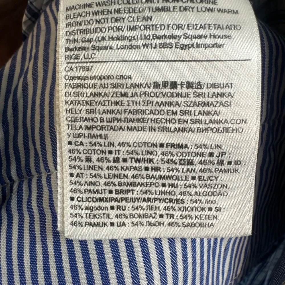 Banana Republic Aiden Fit Chino Pants Mens 35x30 Linen Blend Straight Summer